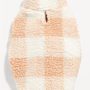 Old Navy Gingham Sherpa Fleece Rib Paneled Jacket for Dogs